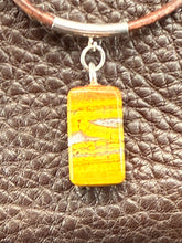 Moroccan Agatized Stromatolite Stone Pendant and Distressed Brown Leather Necklace