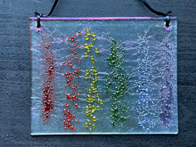 Fused Glass Sun Catcher - "Rainbow Speckles"