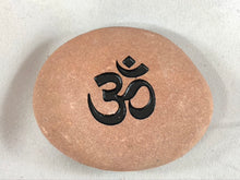 Om (Sandskrit) - Sand Carved Stone