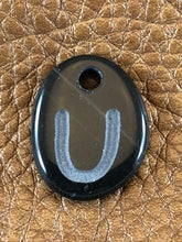 Monogram Initial Sand Carved Focal Bead