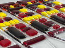 Fused Glass Plant Stake Totem - Red Tones