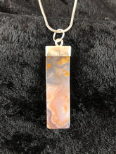 Turkish Agate Stone and Sterling Silver Pendant Necklace