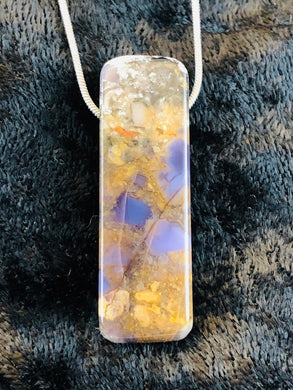 Amethyst Sage Agate - Rectangular Focal Bead