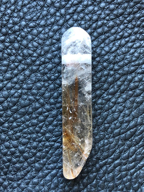Rutilated Quartz Focal Bead