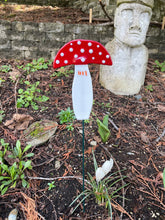 Large Colorful Mushroom (Amanita muscaria) Plant Stake - Fused Glass Garden Art