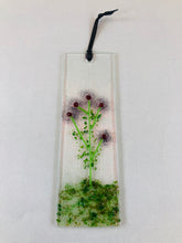 Fused Glass Sun Catcher - "Plumb Colored Bush Flowers"
