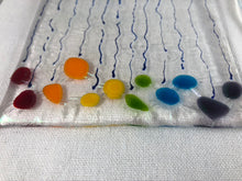 Fused Glass Sun Catcher - "Raining Rainbow"