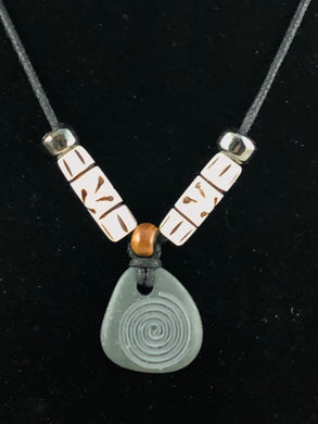Green Maze Stone Pendant Necklace