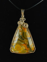 Wire-wrapped Bumblebee Jasper Pendant