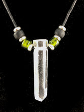 Clear Quartz Point Crystal Pendant Necklace