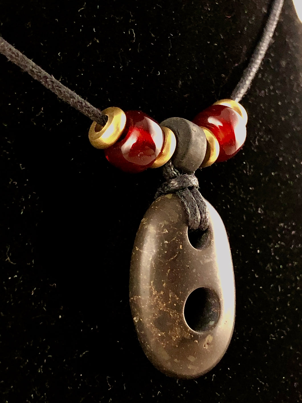 Stone Hole Pendant Necklace