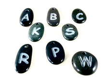 Monogram Initial Sand Carved Focal Bead