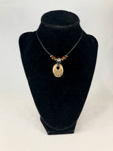 Carved Bone Tribal Feather Pendant Necklace