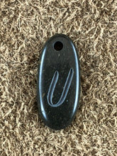 Monogram Initial Sand Carved Focal Bead Sterling Silver Necklace