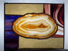 Large Stained Glass Brown Agate Sun Catcher