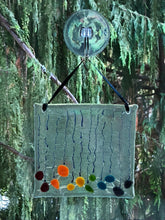 Fused Glass Sun Catcher - "Raining Rainbow"