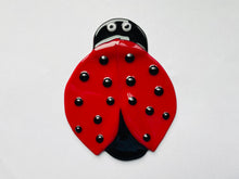 Lady Bug Plant Stake - Fused Glass Garden Art