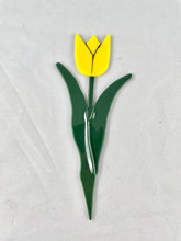 Tulip Plant Stakes - Yellow, Red, or Orange - Fused Glass Garden Art