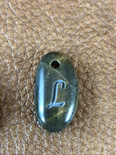 Monogram Initial Sand Carved Focal Bead