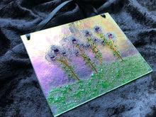 Fused Glass Sun Catcher - "Plumb Colored Bush Flowers"