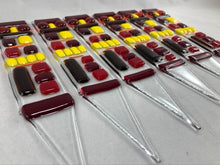 Fused Glass Plant Stake Totem - Red Tones