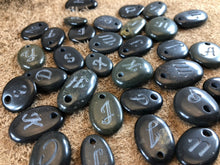 Monogram Initial Sand Carved Focal Bead Sterling Silver Necklace