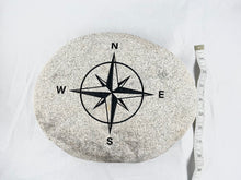 Compass Rose - Sand Carved Stone - Large 10-1/4" x 8-1/2" x 2-1/2"
