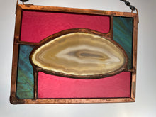 Stained Glass Beige Brazilian Agate Sun Catcher - Small