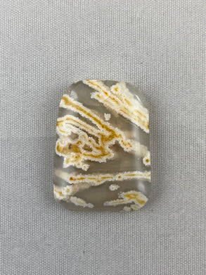Brazilian Tube Agate - Badge Cabochon - 6.8 grams