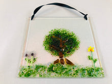 Fused Glass Sun Catcher - "Cherry Tree"