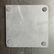 Custom Engraved Initialed Love Hearts with Date - Slate Coasters