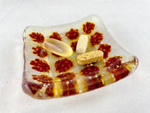 Small Fused Glass Bowl - "Red Dots"