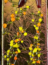 Fused Glass Sun Catcher - "Streaming Amber Sun"