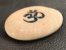 Om (Sandskrit) - Sand Carved Stone