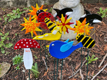 Tropical Fish Plant Stake - Fused Glass Garden Art