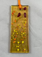 Fused Glass Sun Catcher - "Streaming Amber Sun"