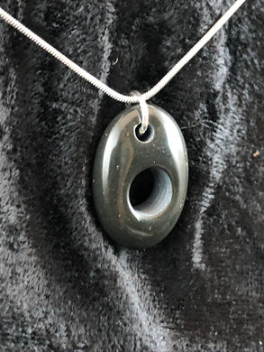 Mexican Beach Pebble Focal Bead with Hole - Necklace