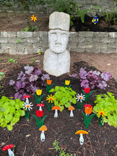 Sunflower Plant Stake - Fused Glass Flower Garden Art