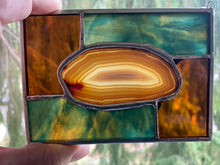 Stained Glass Brown Agate Sun Catcher