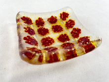 Small Fused Glass Bowl - "Red Dots"