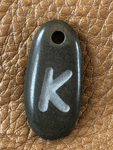 Monogram Initial Sand Carved Focal Bead