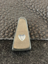 Trapazoid Basalt Carved Heart Focal Bead