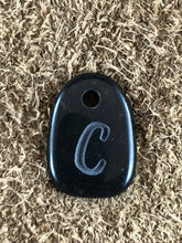 Monogram Initial Sand Carved Focal Bead