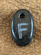 Monogram Initial Sand Carved Focal Bead Sterling Silver Necklace