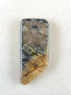 Satin Finish Picasso Marble - Focal Bead