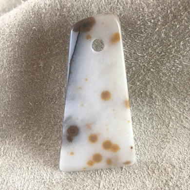 Polka Dot Agate - Trapazoid Focal Bead
