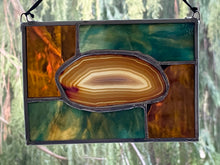 Stained Glass Brown Agate Sun Catcher