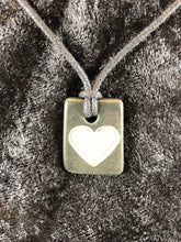 Trapazoid Basalt Carved Heart Focal Bead