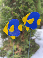 Tropical Fish Plant Stake - Fused Glass Garden Art