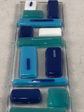 Fused Glass Plant Stake Totem - Blue Tones